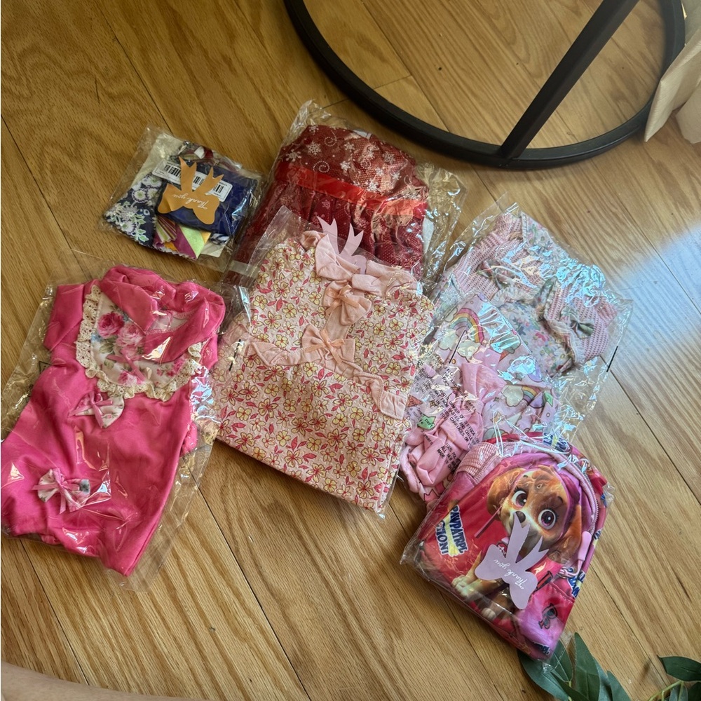 Doll Pink and Floral Pajamas  Set